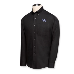 Kentucky Wildcats Men's LS Epic Easy Care Fine Twill Shirt - Black